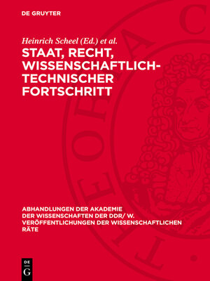 cover image of Staat, Recht, Wissenschaftlich-technischer Fortschritt